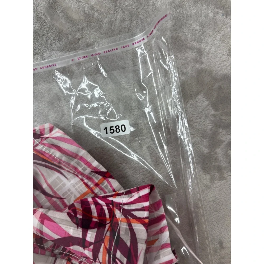Tommy Bahama Mens Pink Purple Tropical Palm Leaf Mesh Lined Swim Trunks Medium